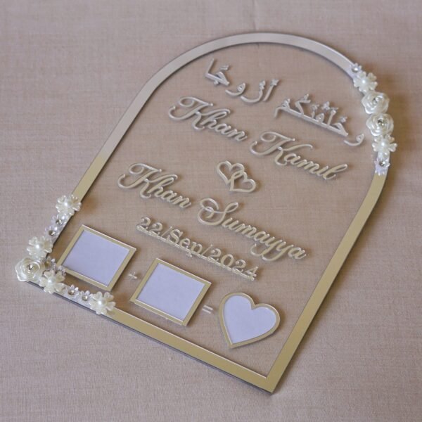 DSC06380 acrylic nikkah thumb plate in silver color with floral embellishments