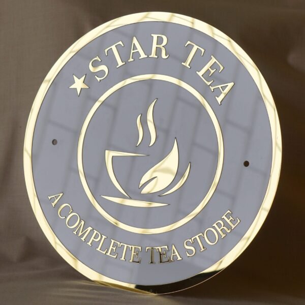 DSC06707 acrylic business logo signage in gold and white