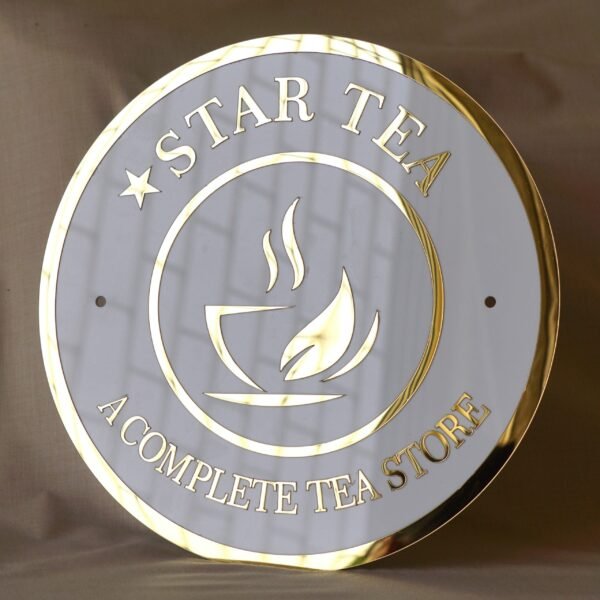 DSC06709 acrylic business logo signage in gold and white