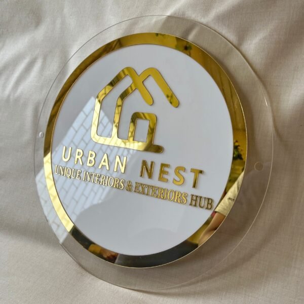 IMG_4992 (1) signage for business in white and golden color with transparent round border