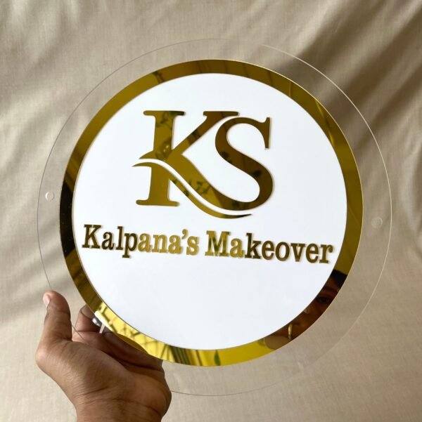 IMG_5006 (1) signage for business in white and golden color with transparent round border