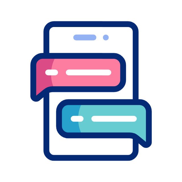 animated icon that indicated text us on whatsapp