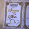 Nikah Nama White Fur in premium quality made using acrylic, fully customizable nikah nama for wedding ceremony