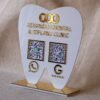 QR stand for dentist with 2 qr codes option and clinic name