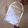 Wedding Thumb Print Frame With Floral Embellishments