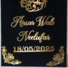 Black nikah nama made using black velvet, MDF, and acrylic cutouts; it can be a perfect wedding gift for couples. This can last forever; hence, it can be a perfect keepsake. Signing and thumbprinting this nikah nama can add a special moment to your wedding.