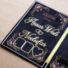 Black nikah nama made using black velvet, MDF, and acrylic cutouts; it can be a perfect wedding gift for couples. This can last forever; hence, it can be a perfect keepsake. Signing and thumbprinting this nikah nama can add a special moment to your wedding.